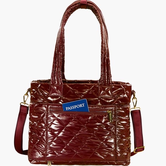 Oliver Thomas Maxed Out Wanderlust Tote Bordeaux NWT - Picture 4 of 7